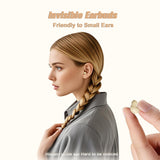 XMENHA Tiny Small Mini Invisible Earbuds Wireless Bluetooth for Small Ears Low Profile Discreet Hidden Earbuds for Work Sleep Ear Buds Invisible Headphones Black