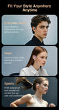 XMENHA Open Ear Over Ear Earbuds Wireless Bluetooth Open Ear Bluetooth Headphones Out of Ear Bone Conduction Earbuds Over The Ear with Ear Hooks Wireless Bone Conduction Headphones Earphones