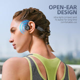 XMENHA Open Ear Bone Conduction Headphones Earless Earbuds Wireless Bluetooth with Mic, Waterproof Earphones Ear Buds Headset for Running Sports Cycling Workout Outer Out of Ear Bone Conducting Headphone