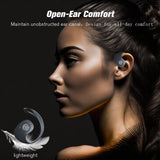 XMENHA Out of Ear Open Earbuds Earless Headphones Bluetooth Outside Ear for Ows Open Owls Hanging Earphones 5.4 Bluetooth Open Ear Hanging Headset Temple Headphones Air Bone Conduction Earbuds Over The Ear