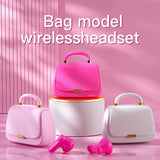 XMENHA Cute Pink Kids Earbuds Ear Buds Girls Hot Pink Bag Wireless Bluetooth Earbuds for Small Ears Women Kids for School, TWS True Wireless Kids Earbud Earphones Kawai Blue Tooth Ear Buds for iPhone Android
