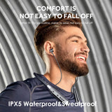 XMENHA Around The Neck Bluetooth Headphones 100H Long Battery Life Magnetic Neckband Bluetooth for Sport Waterproof Headphones Workout Neckband Earbuds Running Wireless Around Neck Earbuds Sweatproof