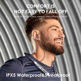 XMENHA Around The Neck Bluetooth Headphones 100H Long Battery Life Magnetic Neckband Bluetooth for Sport Waterproof Headphones Workout Neckband Earbuds Running Wireless Around Neck Earbuds Sweatproof