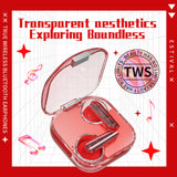 XMENHA Wireless in Ear Earbuds for Working Bluetooth 5.3 with Noise Cancelling Mic Ear Buds Bluetooth Noise Reduction Ear Buds Earphones Headphones Transparent Cover for in-Ear Earphone