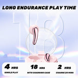XMENHA Bluetooth 5.3 Half in Ear Headphone True Wireless with Compact Charging Case Earbud Bluetooth Earbuds Stereo Bass Earbuds