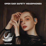 XMENHA Wireless Open Ear Headphones Over The Ear Earbuds with Earhooks Bluetooth Bone Conduction Headphones Wireless Open Ear Earbuds for Sport Bone Conducting Conduction Headset Earphones