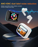 XMENHA True Wireless Earbuds Bluetooth Headphones with Touch Screen Blue Tooth Ear Buds Earphones for iPhone Android ANC Active Noise Cancelling Smart Earbuds Ear Phones
