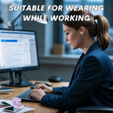 XMENHA Mini Invisible Purple Earbuds Wireless Bluetooth Small Tiny Earbuds Headphones for Small Ear Canals Women Blue Tooth Headset with Mic Wireless Earphones for iPhone Ear Buds Hidden Headphones for Work