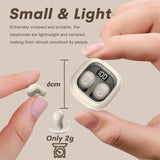 XMENHA Smallest Invisible Mini Earbuds Wireless Bluetooth, Low Profile Micro Tiny Discreet Hidden Earbuds for Work, Small Headphones, Invisible Sleep Wireless Earphone IPX5 Waterproof for Small Ear Canals