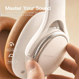 XMENHA ANC Wireless Bluetooth Hybrid Active Noise Cancelling Headphones Green Over the Ear Earphones Sound Cancelling Headphone Headset with Noise Cancellation for Airplane Travel Gym Game Adults