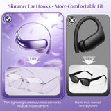 XMENHA Open Over Ear Earbuds Wireless Bluetooth Awareness of Surroundings Open Ear Headphones Bone Air Conduction Earbuds that Don't Go in Your Ear with Over-Ear Hooks Clip On Ear Buds Headphones