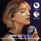 XMENHA Open Ear Headphones Over The Ear Earbuds Wireless for Kids, Waterproof Small Mini Portable Bluetooth Speaker with Earbuds