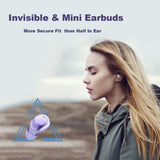 XMENHA Mini Wireless Black Earbuds Small Blue Tooth Ear Buds for Small Ears Bluetooth Mini Tiny Discreet Ear Buds Earphones Invisible Earbuds for Small Ear Canals Hidden in Ear Headphones for Work