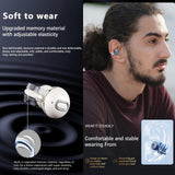 XMENHA Wireless Bone Conduction Ear Clip Headphones Bluetooth Earbuds Open Ear Headsets