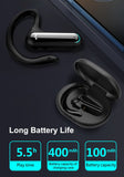 XMENHA Open Ear Headphones Bluetooth Earpiece Non in Ear Wireless Earbuds with Earhooks Long Battery Life Headset Microphone Noise Cancelling Ear Buds with Charging Case for Sport Running Workout Android iOS