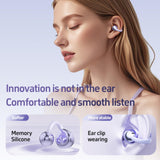 XMENHA Outer Open Ear Clip On Wireless Bluetooth Earbuds Ear Buds Open Ear Cuff Headphones Air Bone Conduction Earbuds