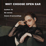 XMENHA Wireless Open Ear Headphones Over The Ear Earbuds with Earhooks Bluetooth Bone Conduction Headphones Wireless Open Ear Earbuds for Sport Bone Conducting Conduction Headset Earphones