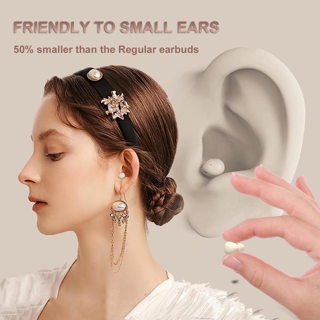 XMENHA Single Earbud Bluetooth Mini Small Invisible Earbuds Wireless B