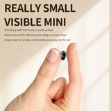 XMENHA Invisible Small Mini Wireless Bluetooth Earbuds for Small Ears Invisible Ear Buds Headphones For Sleep Low Profile Tiny Discreet Hidden Earbuds for Work
