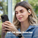 XMENHA Open Ear Earbuds Air Bone Conduction Headphones Wireless Bluetooth Out of Ear Buds Outer Ear Earbuds That Don't Go in Your Ear