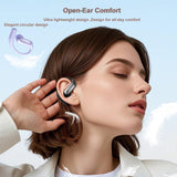 Xmenha Out of Ear Wireless Open Ear Earbuds Over The Ear with Ear Hooks Open Ear Headphones Bluetooth Over Ear Earbuds Bone Conduction Headphones Earphones Wireless