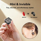 XMENHA Invisible Mini Small Tiny Earbuds for Small Ears Buds Wireless Bluetooth In Ear Headphones Hidden Earphones IPX5 Waterproof Soft Discreet Low-Profile Earbuds for Men Women Sleep Work Sports Commuting