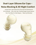 XMENHA Flat Sleep Earbuds Sleeping Ear Buds Headphones for Side Sleepers Comfortable Discreet Invisible Mini Small Tiny Noise Cancelling Earbuds Sleepinig on Side Wireless Bluetooth Earphones