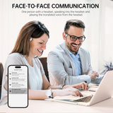 XMENHA OWS Open Over Ear Earbuds AI Headphones Language Translator Translation Translating Earbuds Real Time Earpiece Ear Bud Spanish Translator Device AI Earbuds Translate Earphone