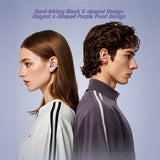XMENHA Open Ear Ear Clip On Earbuds Wireless Bluetooth Ear Cuff Clip On Ear Buds Headphones Bone Conduction Earbuds Out of Open Ear Headphones Ear Buds Bone Conducting