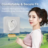 XMENHA Open Ear Earbuds Over The Ear Earbuds with Earhooks Wireless Bluetooth Bone Conduction Head Set Bone Conduction Hook Earphone Open Ear Headphones Induction Earphones with Hook for Work