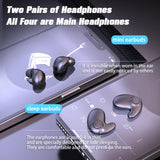 XMENHA Flat Sleep Invisible Small Mini Earbuds Wireless Bluetooth Ear Buds for Sleeping Headphones Micro Smallest Discreet Sleep Tiny Earbuds Earphones for Side Sleepers, Small Ears Canals Women, Work