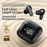 XMENHA Tws Bluetooth Touch Screen Earbuds With Screen Active Noise Cancelling Anc Tws Wireless Touchscreen Earbuds For Small Ears Canals For Iphone Android Blue Tooth Ear Buds Wireless Earphones Bluetooth