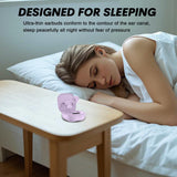 XMENHA Mini Invisible Purple Earbuds Wireless Bluetooth Small Tiny Earbuds Headphones for Small Ear Canals Women Blue Tooth Headset with Mic Wireless Earphones for iPhone Ear Buds Hidden Headphones for Work