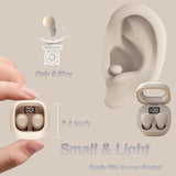 XMENHA Smallest Invisible Mini Earbuds Wireless Bluetooth, Low Profile Micro Tiny Discreet Hidden Earbuds for Work, Small Headphones, Invisible Sleep Wireless Earphone IPX5 Waterproof for Small Ear Canals