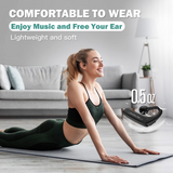 XMENHA Open Ear Headphones Wireless Bluetooth Single Bone Conduction Wireless Earbuds with Earhooks Bone Conduction Headphones
