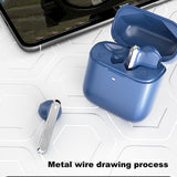 XMENHA True Wireless Earbuds Bluetooth Work Earbuds with Microphone TWS Wireless Earphones Orange Blue Tooth Ear Buds Headphones for Working Out in Ear Headphones Earphones
