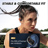 XMENHA Out of Ear Open Ear Headphones OWS Hanging Earphones Wireless Bluetooth 5.4 Running Earbuds with Earhooks Outside Ear Earphones Over The Ear Wireless Ear Buds for Sport Air Bone Conduction Headphones