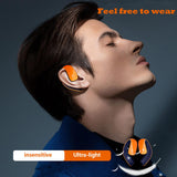 XMENHA Wireless Over Open Ear Headphones with Earhooks Bluetooth Bone Conduction Headphones Over The Ear Wireless Earbuds for Sport Bluetooth Bone Conduction Headset Earbuds Induction Earphones