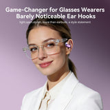 XMENHA Over Open Ear Earbuds Wireless Bluetooth Open Ear Headphones Bone Air Conduction Earbuds That Don't go in Your Ear with Over-Ear Hooks Running Headphones