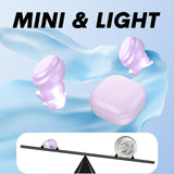 XMENHA Mini Invisible Purple Earbuds Wireless Bluetooth Small Tiny Earbuds Headphones for Small Ear Canals Women Blue Tooth Headset with Mic Wireless Earphones for iPhone Ear Buds Hidden Headphones for Work