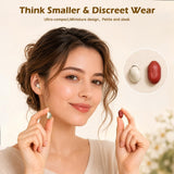 XMENHA 2 Pairs Mini Small Invisible Earbuds Wireless Bluetooth Sleep Invisible Ear Buds Smallest Headphones Low Profile Tiny Micro Small Hidden Discreet Earbuds for Work Sleeping