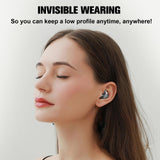 XMENHA Wireless Bluetooth Invisible Sleep Earbuds for Side Sleepers Small Headphones Sleeping Flat Noise Cancelling Earphones Comfortable Sleep Ear Buds for iPhone Android Office Work Audiobooks Music