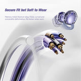 XMENHA Open Ear Ear Clip On Earbuds Wireless Bluetooth Ear Cuff Clip On Ear Buds Headphones Bone Conduction Earbuds Out of Open Ear Headphones Ear Buds Bone Conducting