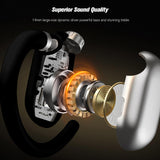 XMENHA Over The Ear Open Ear Earbuds Out of Ear Outside Outer Open Ear Headphones Wireless Air Bone Conduction Earbuds Outer Outside Ear Bone Conduction Headphones Out of Ear