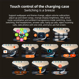 XMENHA 2 Pack Wireless Earbuds with Smart Touch Screen Case Active Noise Cancelling Headphones Blue Tooth Two Pairs of TWS Ear Buds for Couples Two Person in Ear Earphones with Mic for Sport