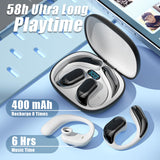 XMENHA Wireless Open Ear Bone Conduction Headphones, Bluetooth 5.3 Earbuds,  Sport Outside The Ear Wireless Ear Hanging Bluetooth Headset