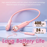 XMENHA Kids Bluetooth Earbuds with Neckband IPX5 Waterproof Wireless Neckband Headphones