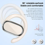 XMENHA Wireless Ear Hanging Bluetooth Headset Open Ear Air Bone Conduction Earbuds Earless Out of Ear Headphones Wireless Bluetooth Adjustable Overr The Ear Earbuds OWS Open Ear Buds