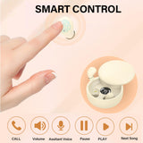 XMENHA Mini Wireless Bluetooth Earbuds 6 Hrs Playtime Lightweight Touch Control Small Bluetooth 5.4 Earbuds Invisible Bluetooth Wireless for Small Ears Fast Charging