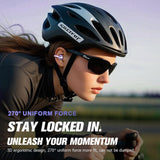 XMENHA Open Ear Clip On Earbuds Bluetooth Ear Cuff Headphones Purple Wireless Bluetooth Out of Ear Air Bone Conduction Earbuds Workout Headphones Earphones Ear Buds for Small Ears Canals Women Men